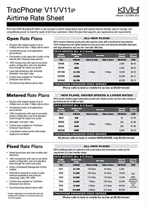 TracPhone V11-IP Rate Sheet