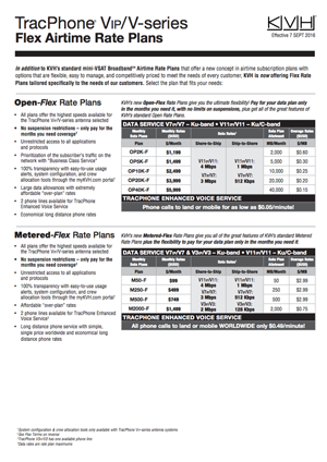 TracPhone VIP/V-series Flex Airtime Rate Plans